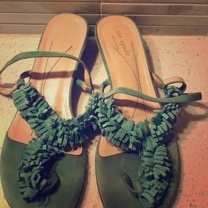Kate spade turquoise fringe sandal